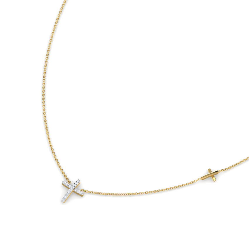 Cross of Jesus Diamond Necklace