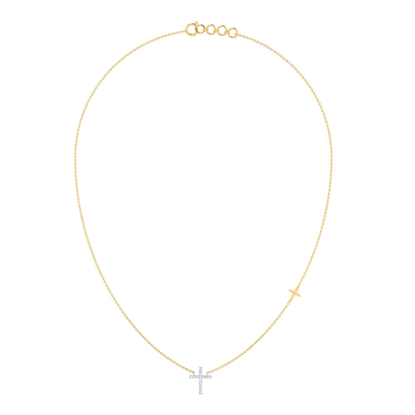Cross of Jesus Diamond Necklace