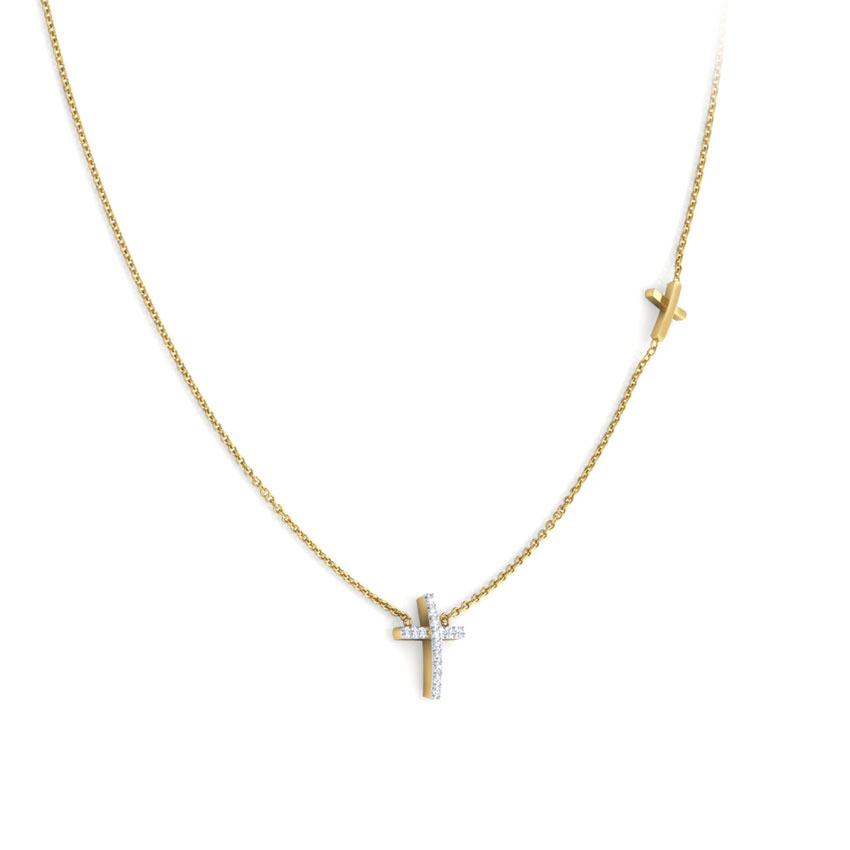 Cross of Jesus Diamond Necklace