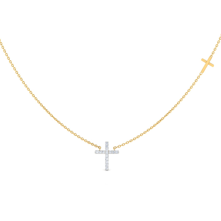 Cross of Jesus Diamond Necklace