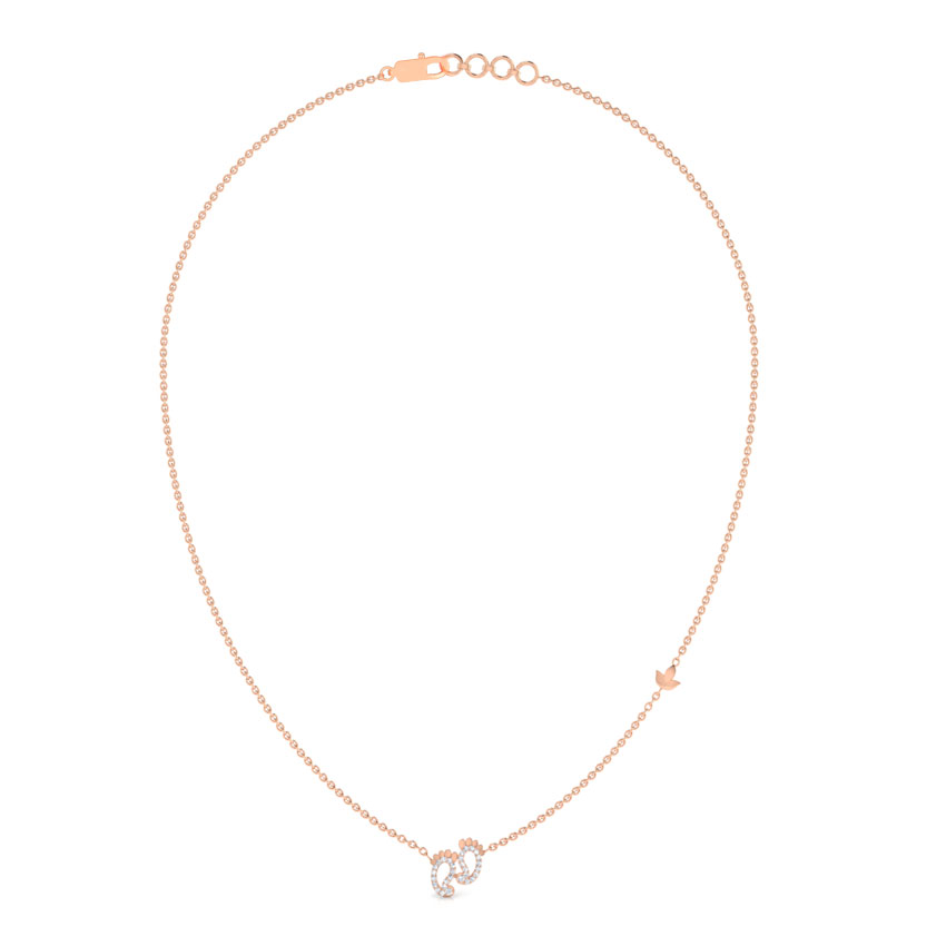 Lakshmi Feet Diamond Necklace Lakshmi Feet Diamond Necklace
