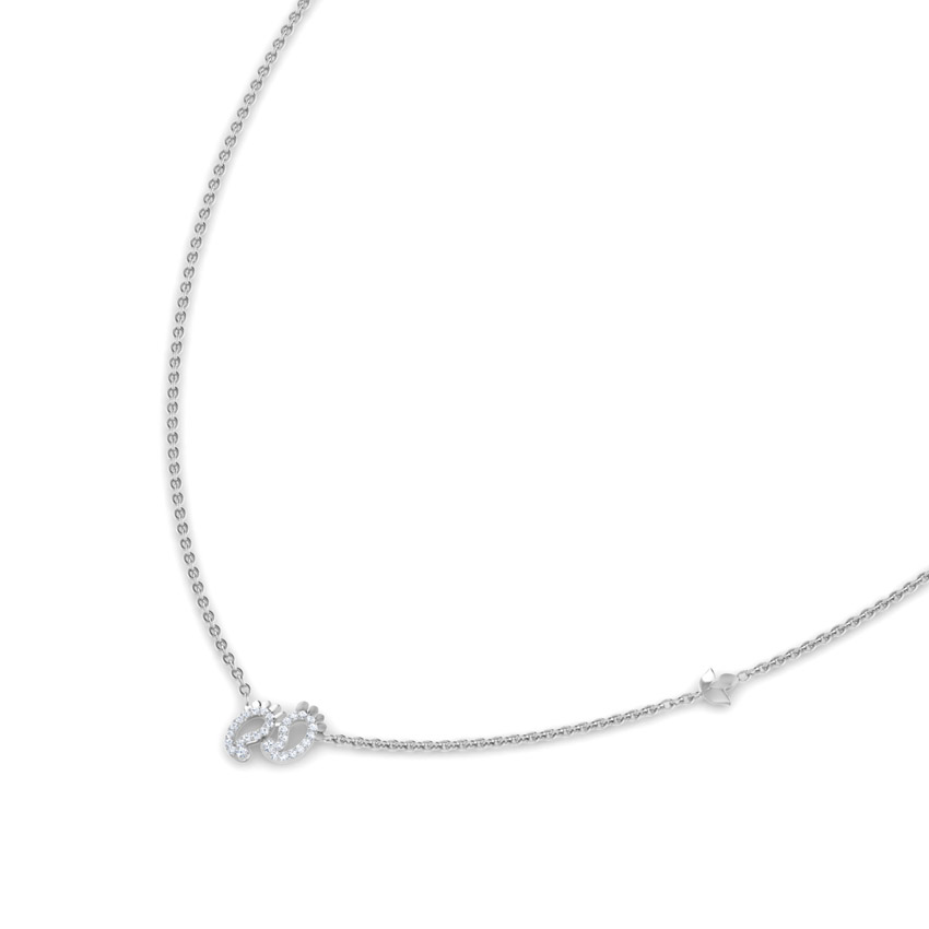 Lakshmi Feet Diamond Necklace Lakshmi Feet Diamond Necklace