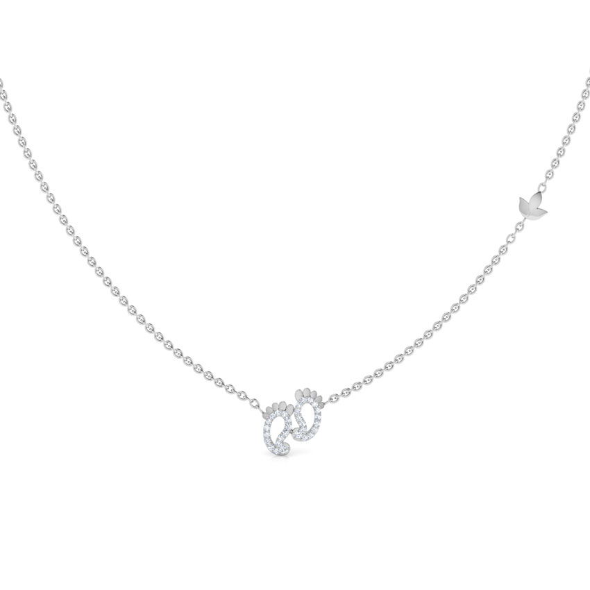 Lakshmi Feet Diamond Necklace Lakshmi Feet Diamond Necklace