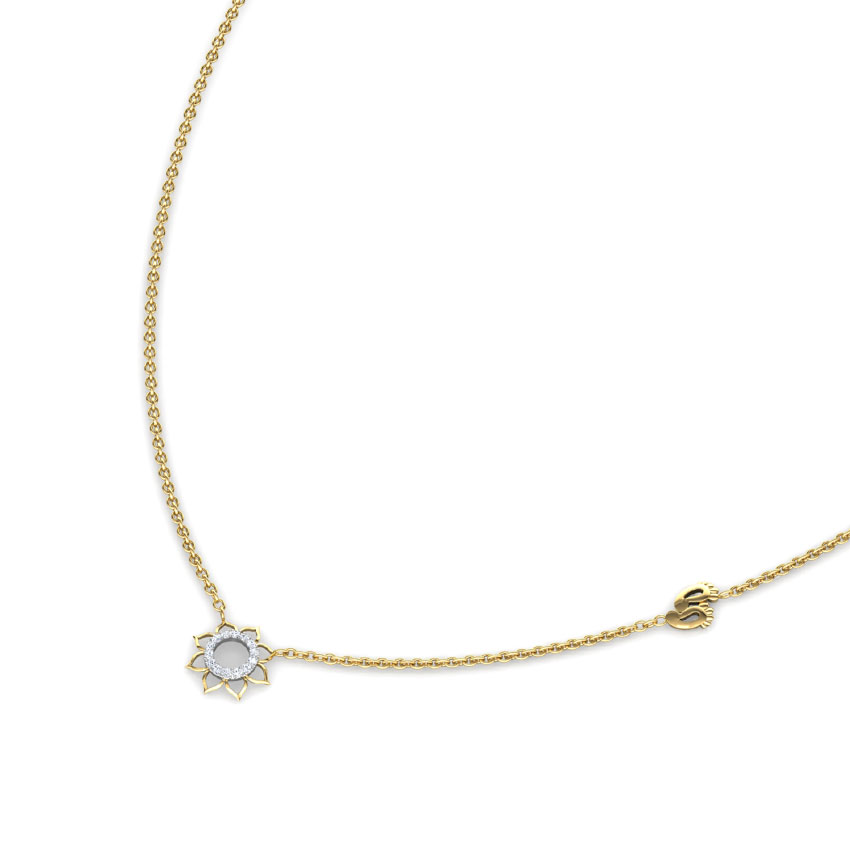 Lakshmi Lotus Diamond Necklace