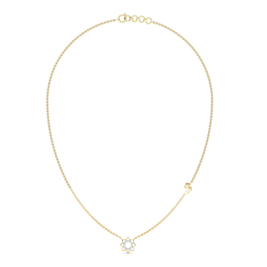 Lakshmi Lotus Diamond Necklace