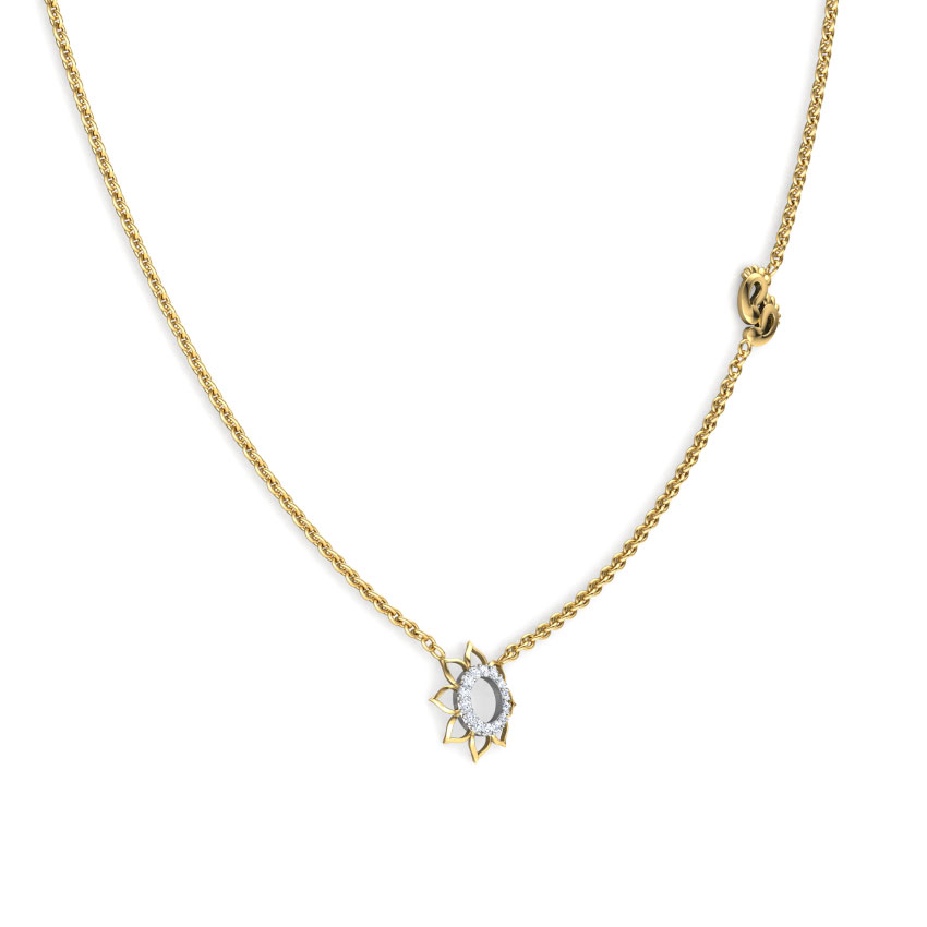 Lakshmi Lotus Diamond Necklace