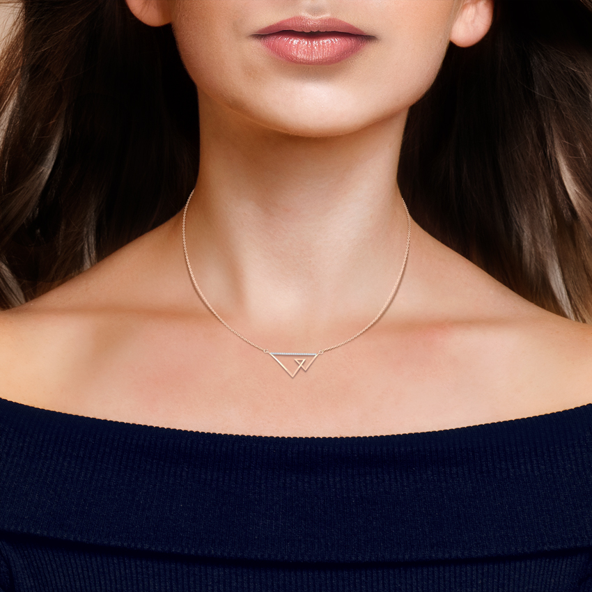 Duo Tri Geometric Diamond Necklace Duo Tri Geometric Diamond Necklace