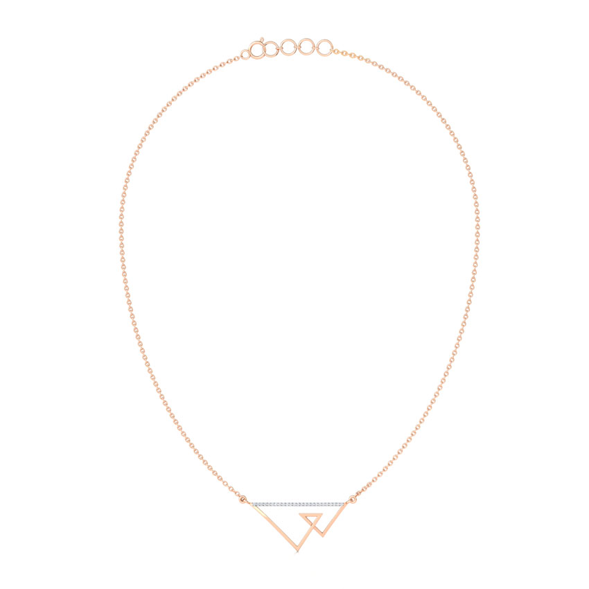 Duo Tri Geometric Diamond Necklace Duo Tri Geometric Diamond Necklace