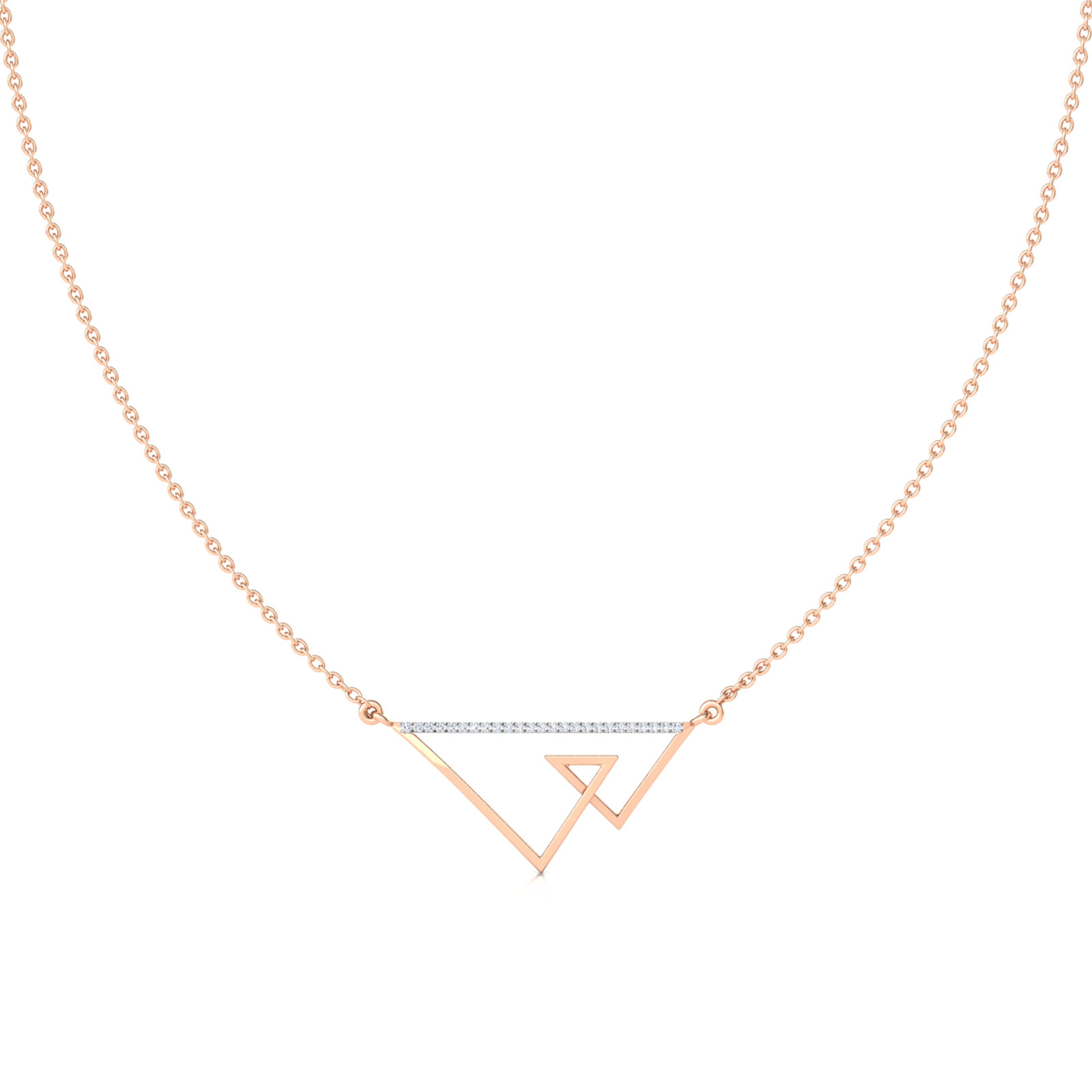 Duo Tri Geometric Diamond Necklace Duo Tri Geometric Diamond Necklace