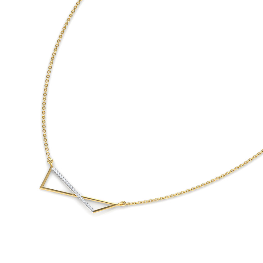 Flux Geometric Diamond Necklace