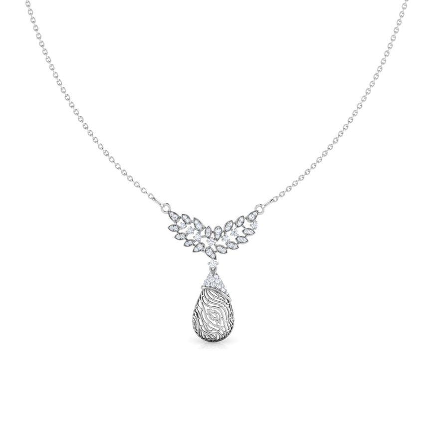 Lupine Wood Grain Diamond Necklace