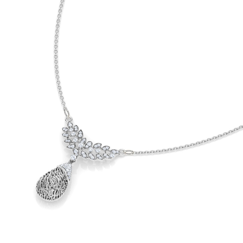 Lupine Wood Grain Diamond Necklace