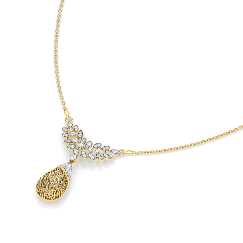 Lupine Wood Grain Diamond Necklace Lupine Wood Grain Diamond Necklace