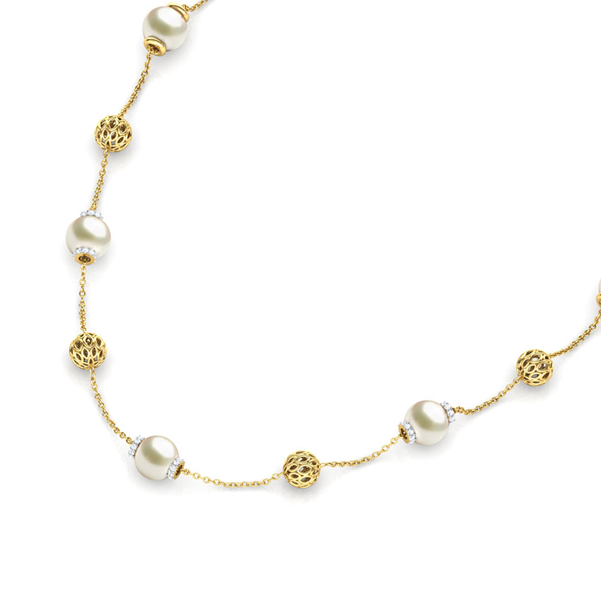 Orb Fine Line Pearl Necklace
