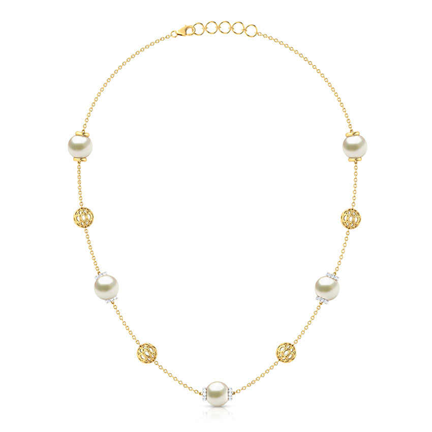 Orb Fine Line Pearl Necklace