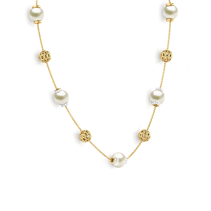 Orb Fine Line Pearl Necklace