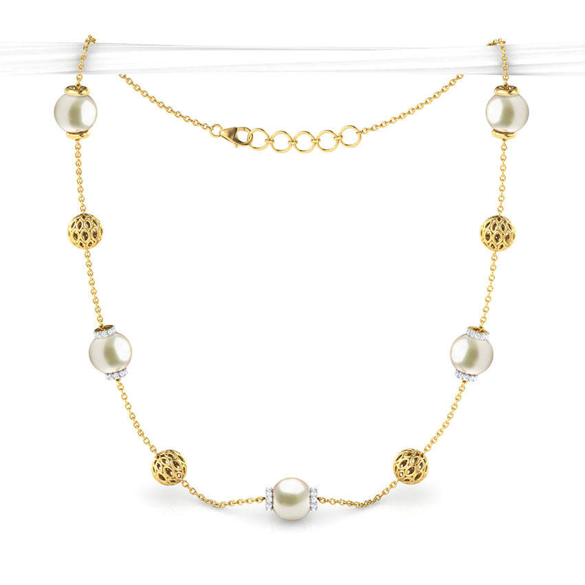 Orb Fine Line Pearl Necklace