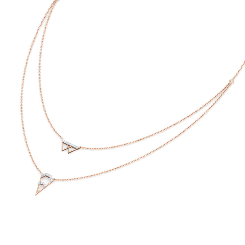 Edgy Multi Layer Diamond Necklace