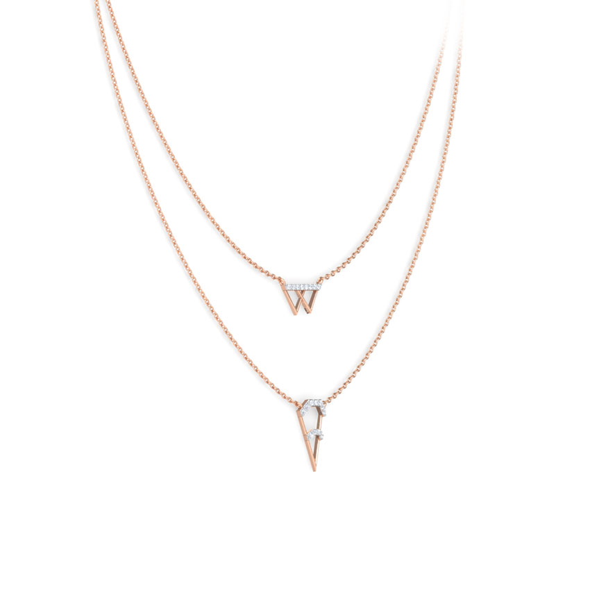 Edgy Multi Layer Diamond Necklace