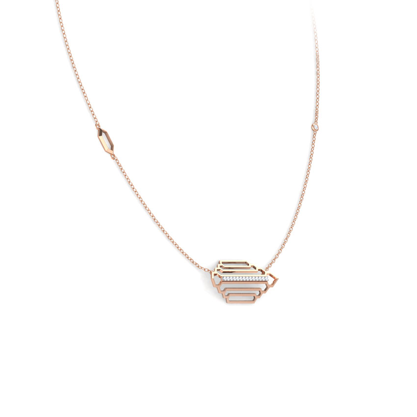 Regal Stepped Diamond Necklace Regal Stepped Diamond Necklace