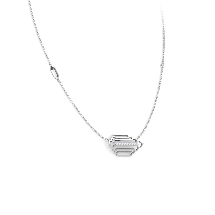 Regal Stepped Diamond Necklace Regal Stepped Diamond Necklace