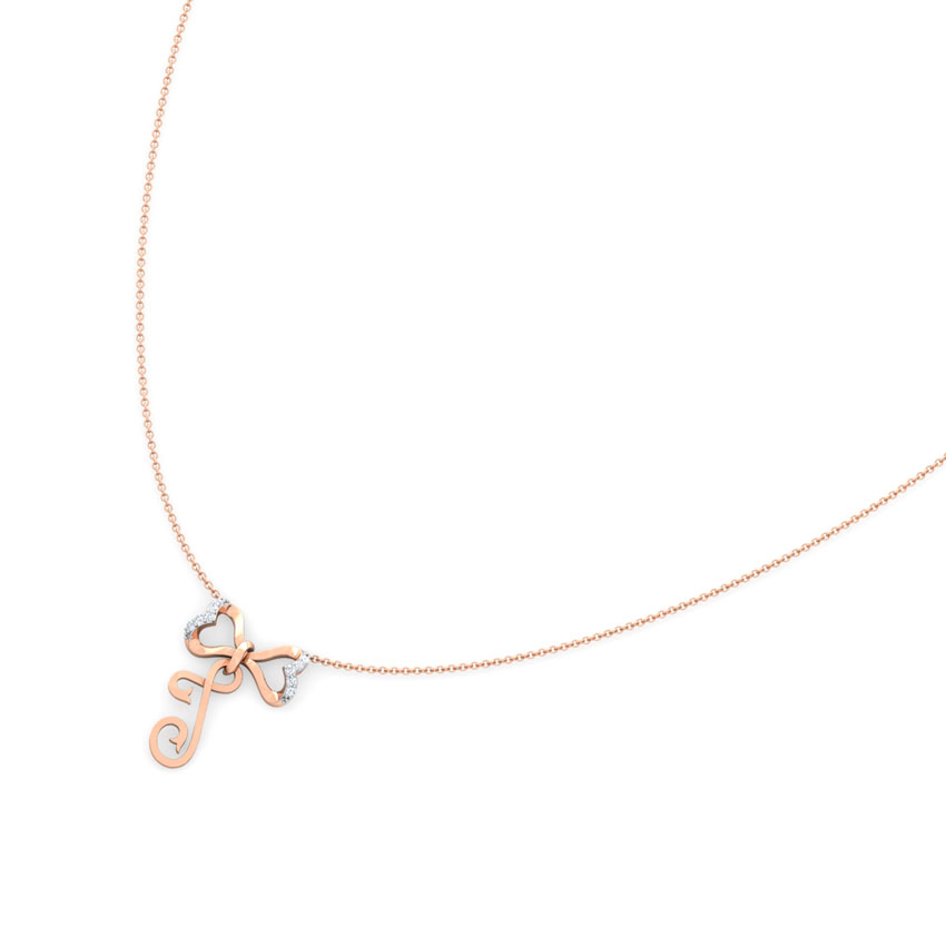 Alphabet J Bow Diamond Necklace Alphabet J Bow Diamond Necklace