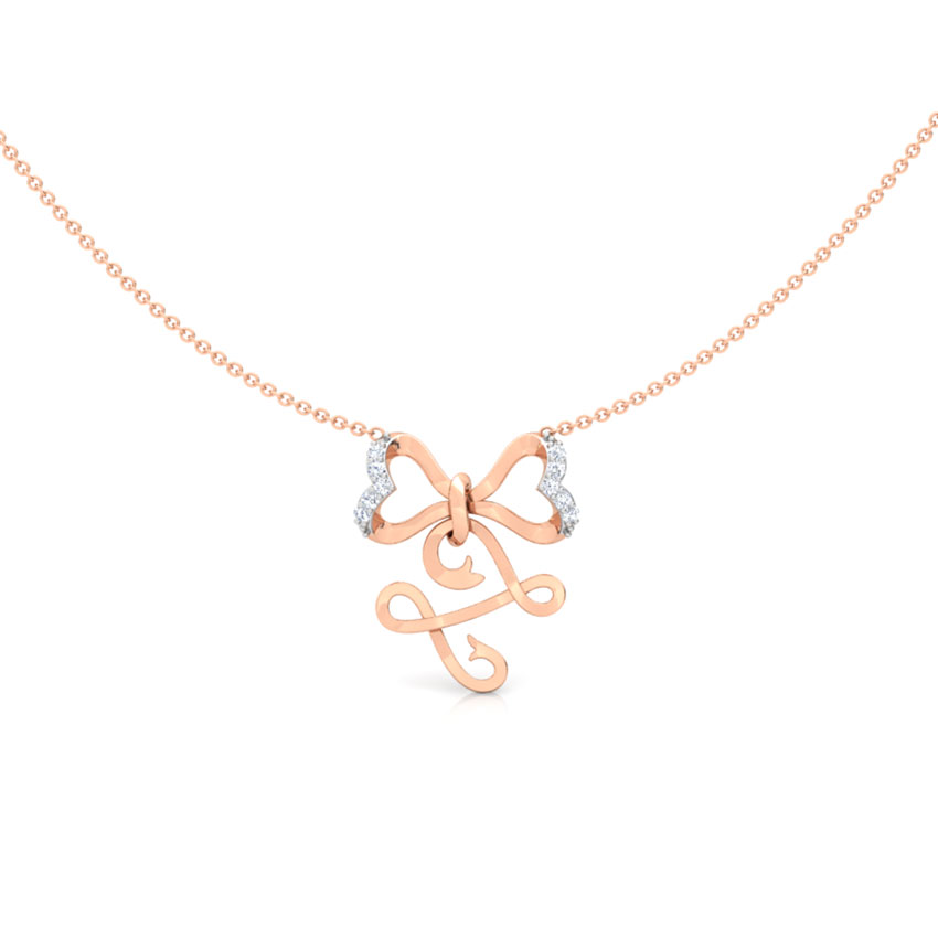 Alphabet Z Bow Necklace