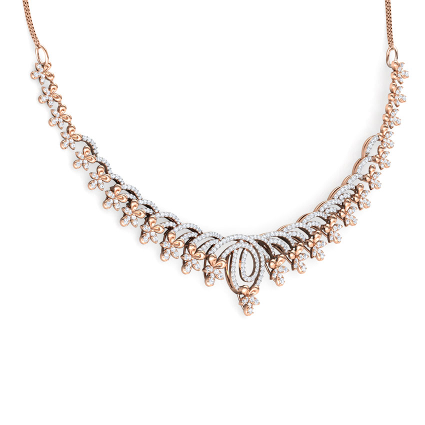 Flare Floret Diamond Necklace
