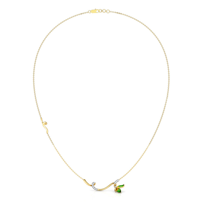 Tendril Green Butterfly Diamond Necklace Tendril Green Butterfly Diamond Necklace