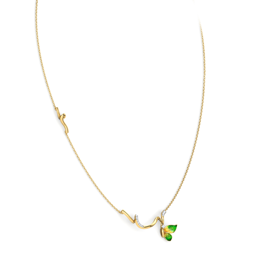 Tendril Green Butterfly Diamond Necklace Tendril Green Butterfly Diamond Necklace