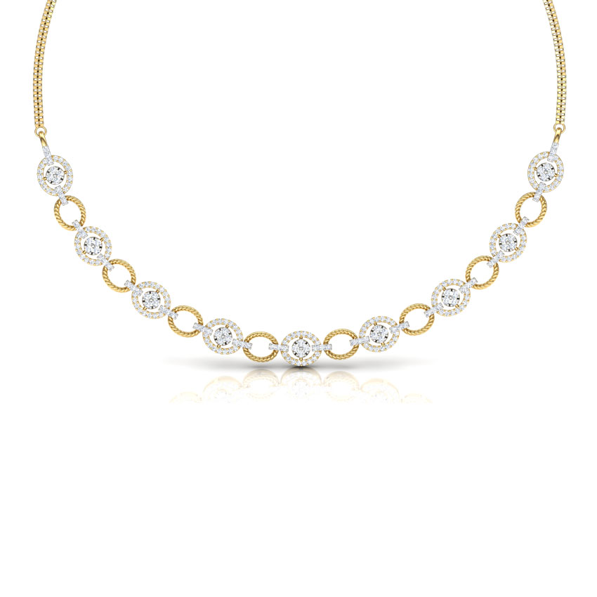 Modish Halo Diamond Necklace Modish Halo Diamond Necklace