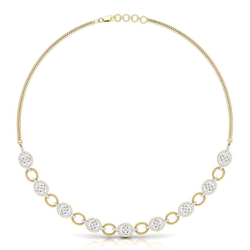 Modish Halo Diamond Necklace Modish Halo Diamond Necklace