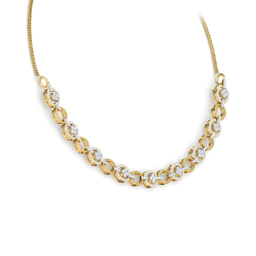 Modish Halo Diamond Necklace Modish Halo Diamond Necklace