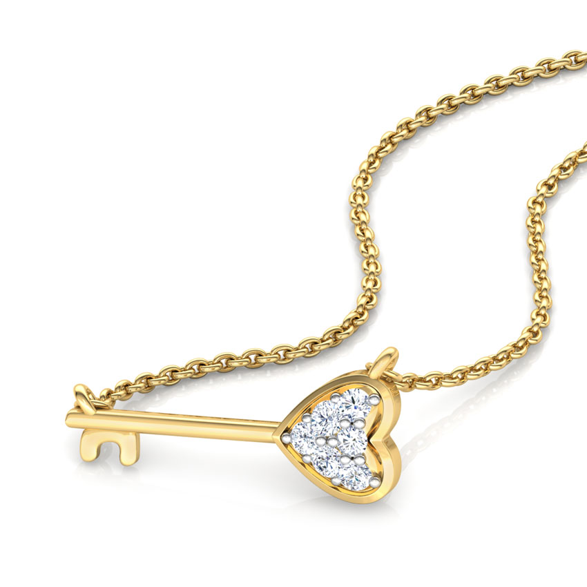 Key to My Heart Bar Necklace
