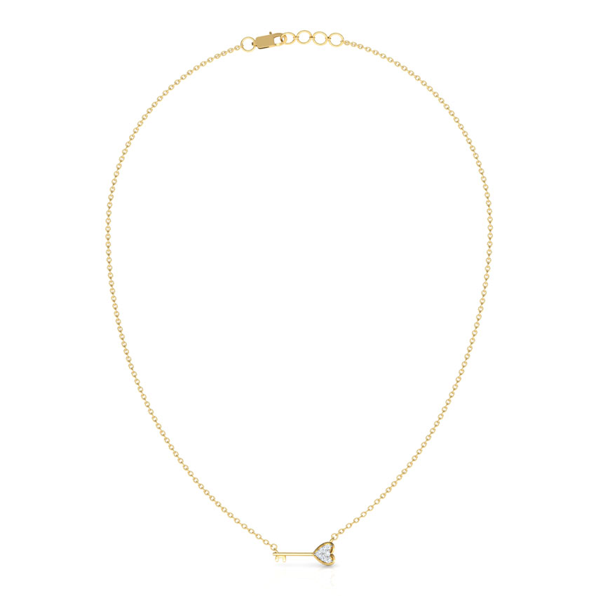 Key to My Heart Diamond Bar Necklace