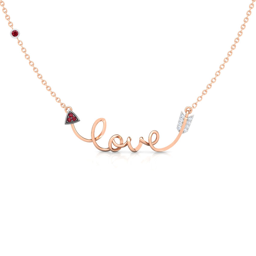 Cursive Love Bar Necklace