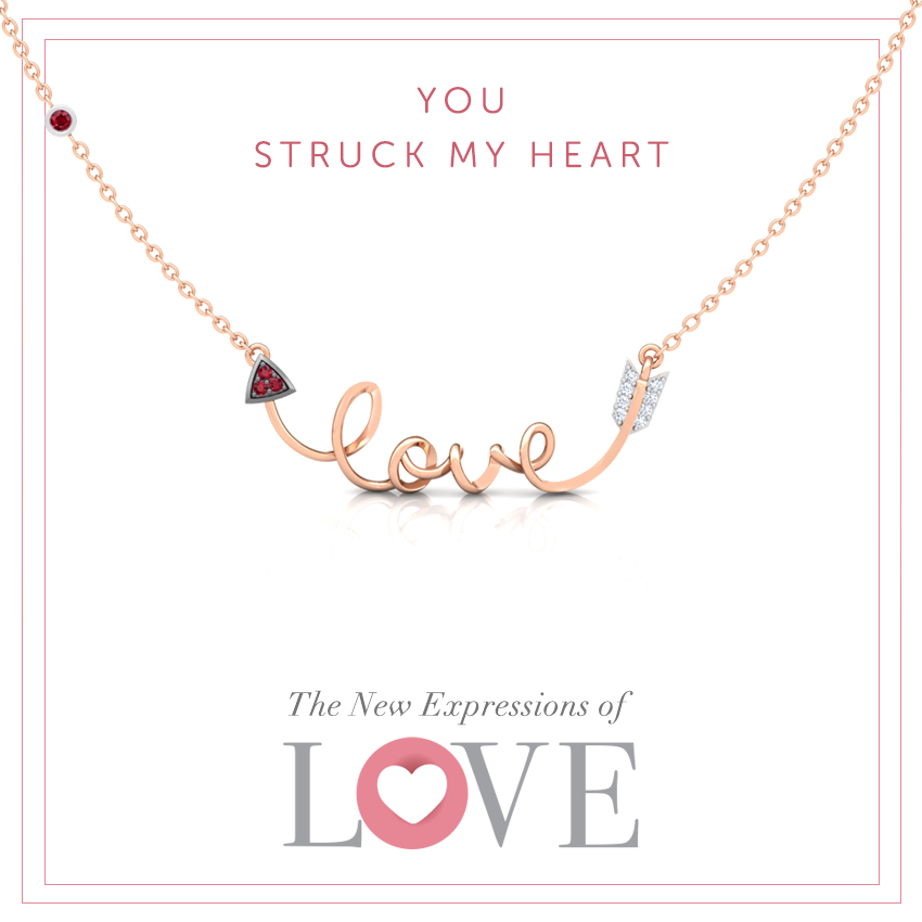 Cursive Love Bar Necklace
