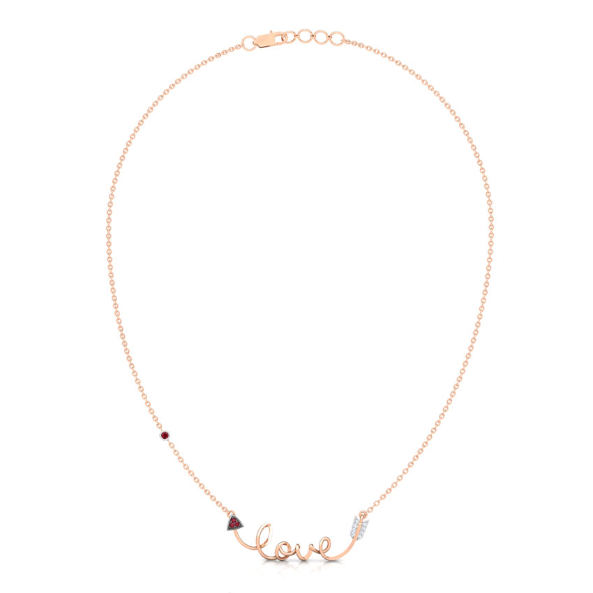 Cursive Love Bar Necklace