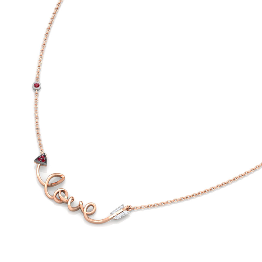 Cursive Love Bar Necklace