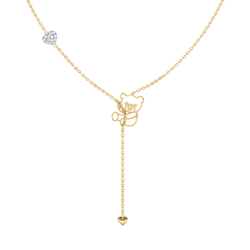 Teddy Diamond Lariat Necklace