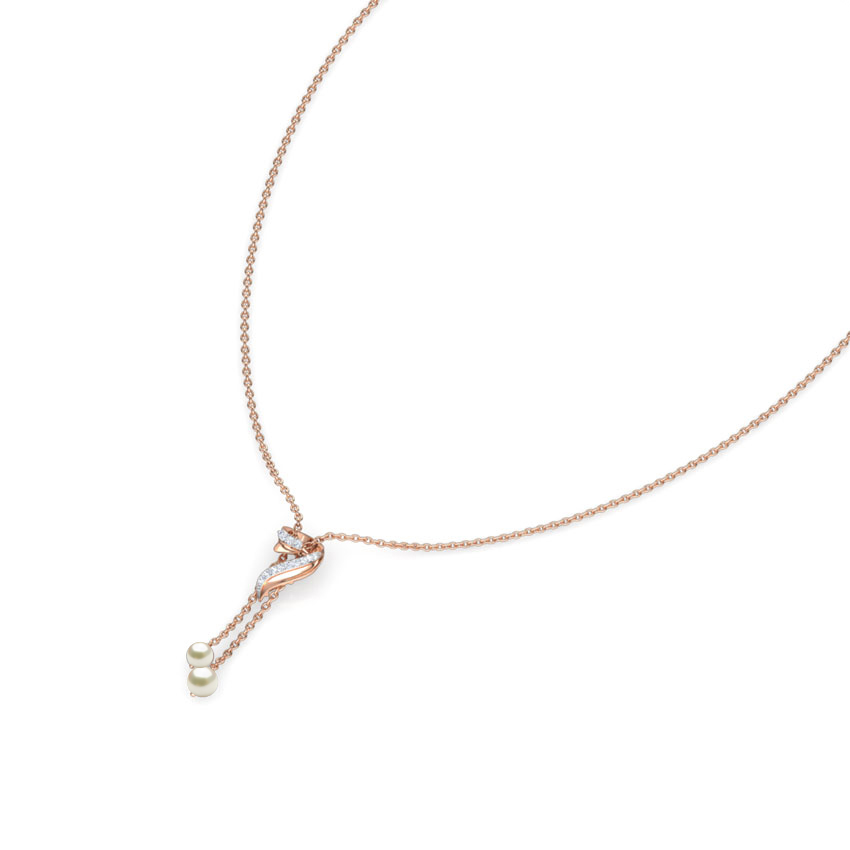 Twirl Lariat Pearl Necklace