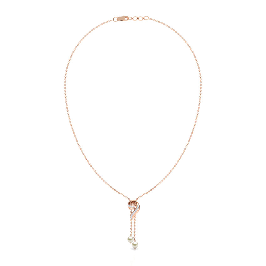 Twirl Lariat Pearl Necklace