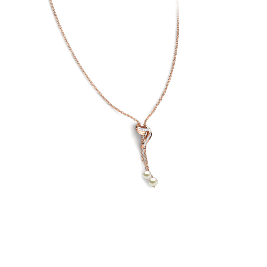 Twirl Lariat Pearl Necklace