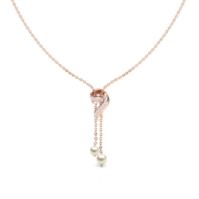 Twirl Lariat Pearl Necklace