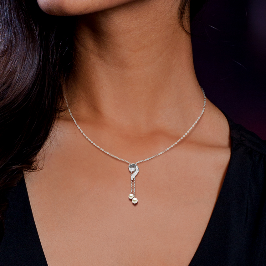 Twirl Lariat Pearl Necklace Twirl Lariat Pearl Necklace