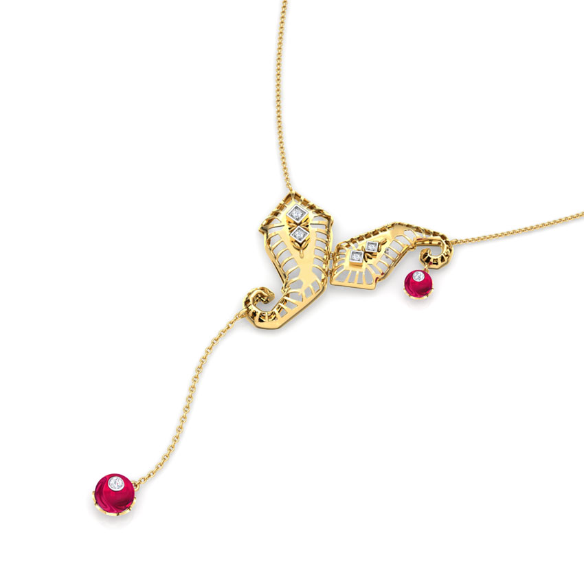 Structured Paisley Gemstone Necklace