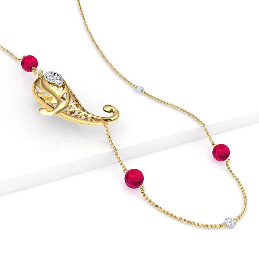 Elegant Paisley Gemstone Necklace Elegant Paisley Gemstone Necklace