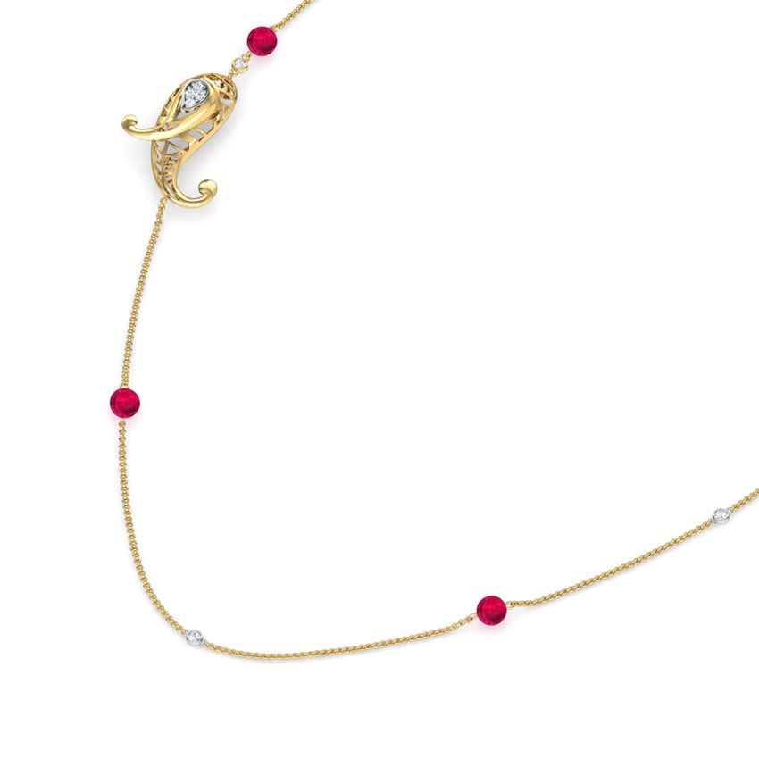 Elegant Paisley Gemstone Necklace Elegant Paisley Gemstone Necklace
