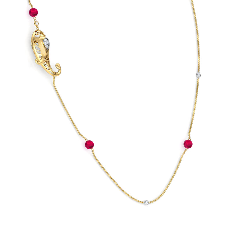 Elegant Paisley Gemstone Necklace Elegant Paisley Gemstone Necklace