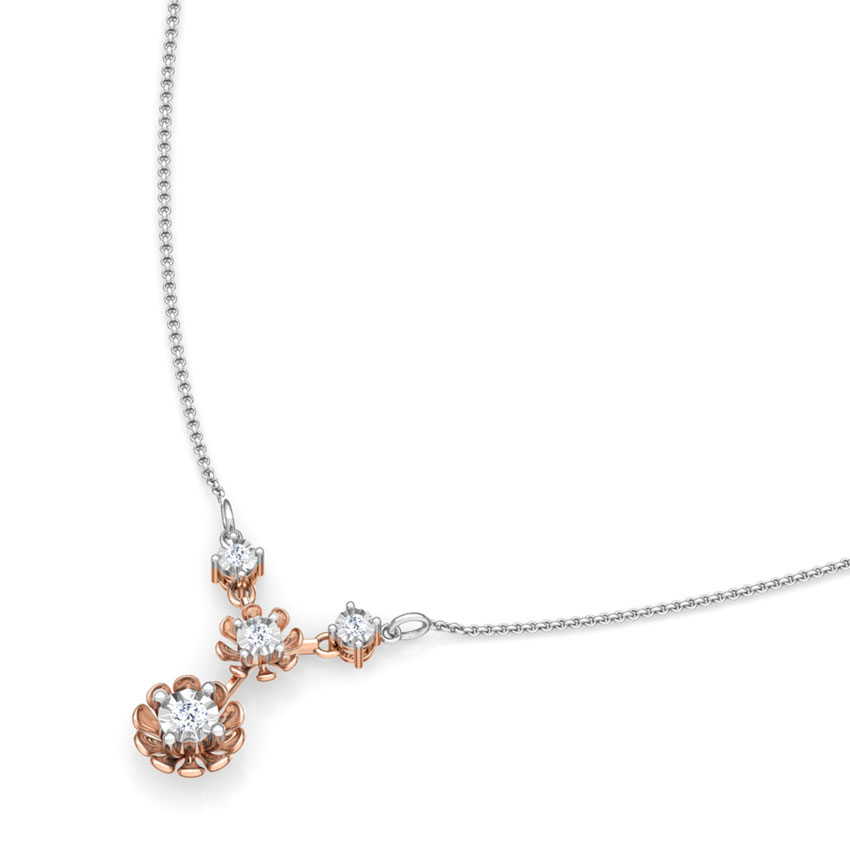 Duo Floret Diamond Necklace Duo Floret Diamond Necklace